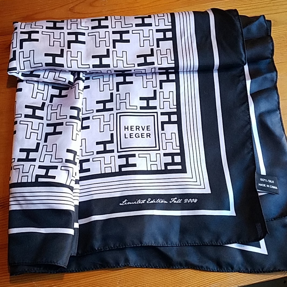 Herve Leger Silk Scarf limited edition 2008